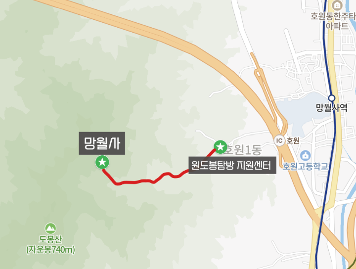 망월사코스지도