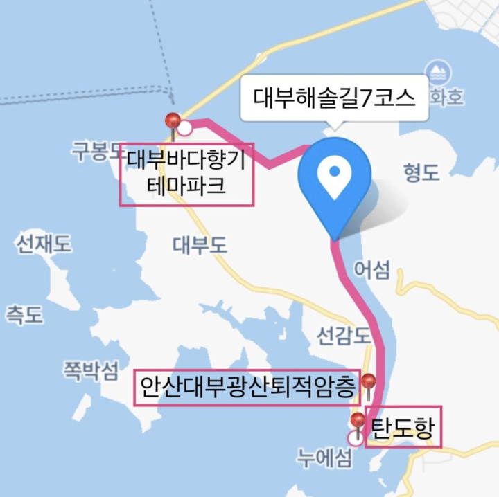 대부해솔길 7코스 지도