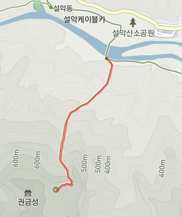 권금성코스지도